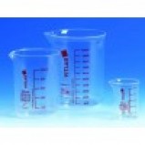 Стакан, 150 мл, пластиковый PMP, с красной градуировкой (60903) (Vitlab) 6 шт./уп.
